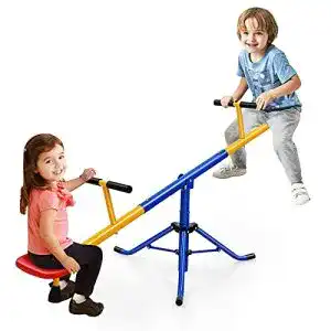 Wippe Costway 2-Sitzer Schaukel für Kinder bis 60 kg, drehbar