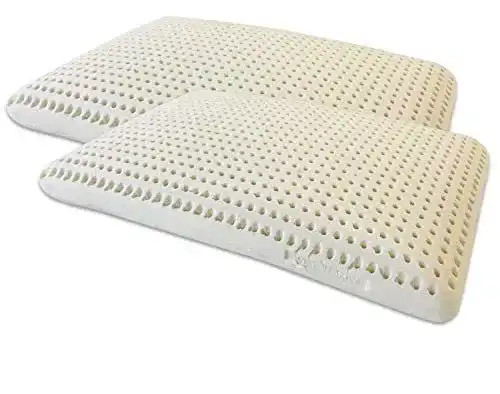 Naturlatex-Kissen Marcapiuma – 1 Paar perforierte Kissen aus Latex