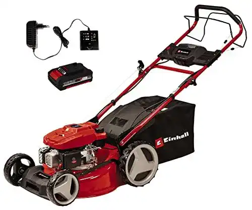 Benzinrasenmäher mit Elektrostart von Einhell GC-PM 46 SM HW-E Li