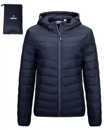 Steppjacke Damen von Outdoor Ventures Leichte, packbare Übergangsjacke