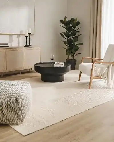 Wollteppich Benuta Pure Rocco aus Wolle, rechteckig in Uni-Design