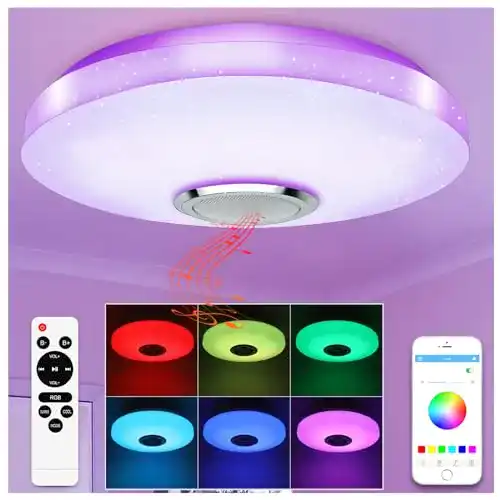 LED-Deckenleuchte mit Lautsprecher TODEHI RGB 36W