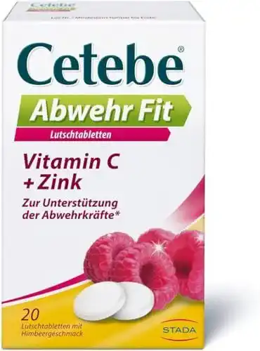 Vitamin C und Zink Cetebe Abwehr Fit Lutschtabletten zur Immunsystem-Unterstützung