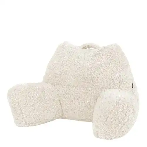 Lesekissen Icon Rückenlehne Teddybär in Beige, Flauschig mit Sitzsackfüllung