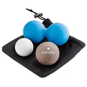 Navaris Peanut Duo Ball und Massageball Set für gezielte Massage