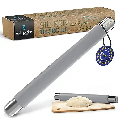Teigroller aus Silikon und Edelstahl für hygienisches Backen