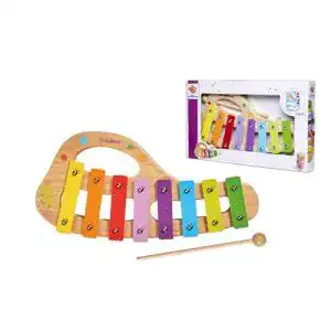 Eichhorn Glockenspiel 100003482 aus Holz mit 8 Tönen und Liederbuch