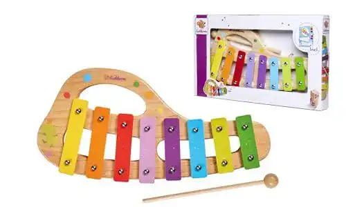 Eichhorn Glockenspiel 100003482 aus Holz mit 8 Tönen und Liederbuch