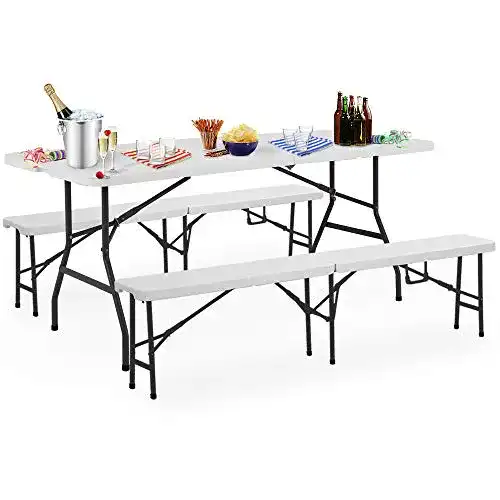 Bierzeltgarnitur Casaria 180 cm klappbar aus Kunststoff