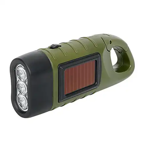 Kurbellampe iTimo Handkurbel Solar LED wiederaufladbar