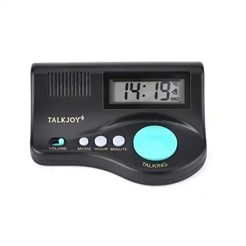 Sprechender Wecker TalkJoy mit digitaler Ansage und Alarmfunktion