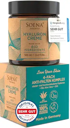Soena BIO Hyaluron Creme mit Q10 und Hyaluronsäure für die Hautpflege