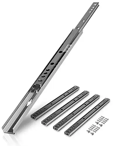 Schubladenschienen LouMaxx Kugelauszug 4er Set 310 mm 17 mm