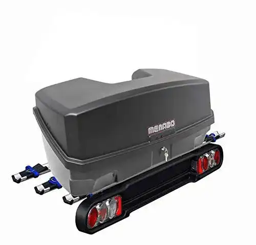 Fahrradträger Menabo Race 3 für Anhängerkupplung mit Gepäckbox