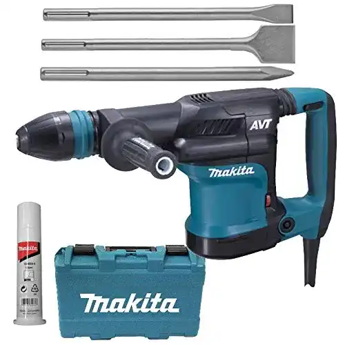 Makita HM0871C SDS Max Stemmhammer im Koffer mit Metabo Meißel-Set