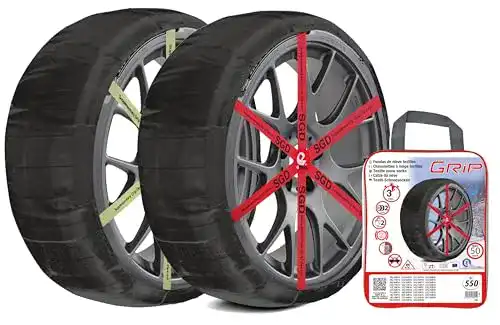 Textil-Schneeketten RD9 Grip in Größe 550 für Winterreifen