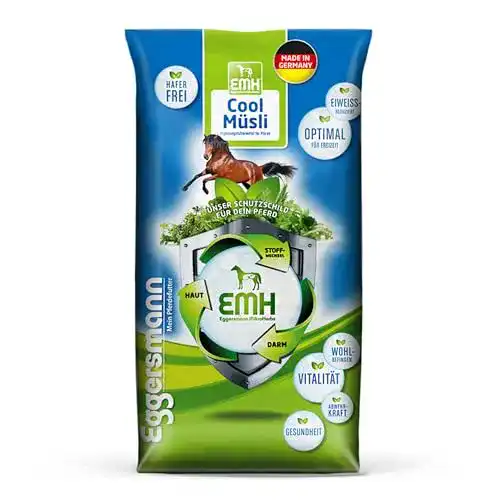 Eggersmann EMH Cool Müsli – Eiweißreduziertes Pferdefutter ohne Hafer 20kg