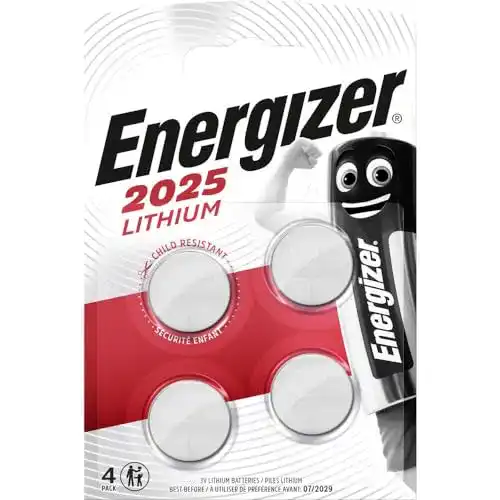 Energizer Lithium 2025 Knopfzelle 3V Batterien (4 Stück)