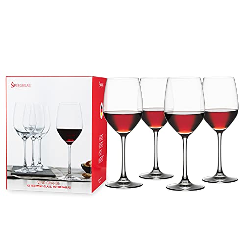 Spiegelau 4-teiliges Rotweinglas-Set aus Kristallglas