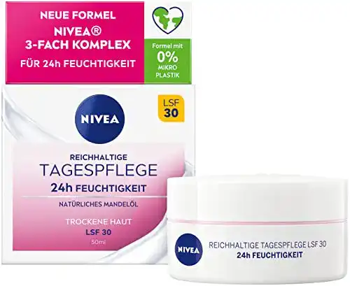Tagescreme mit LSF 30 von Nivea für 24 Stunden Feuchtigkeitspflege