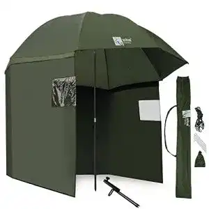 Angelzelt Zite Fishing Schirmzelt 2,50m mit Windschutz und Fenster