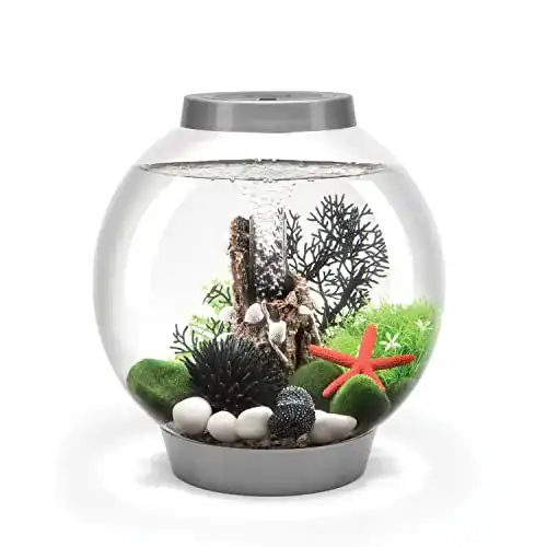 Goldfischglas Biorb 72000 Classic 15 LED, 15 L, Silber – Rundes Aquarium
