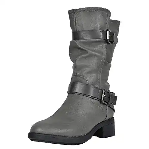 Reitstiefel für Damen mit Kunstfell und robuster Laufsohle