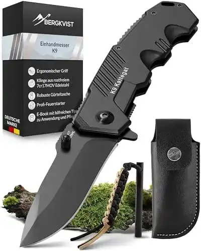 Klappmesser Bergkvist K9 Einhandmesser mit Edelstahlklinge