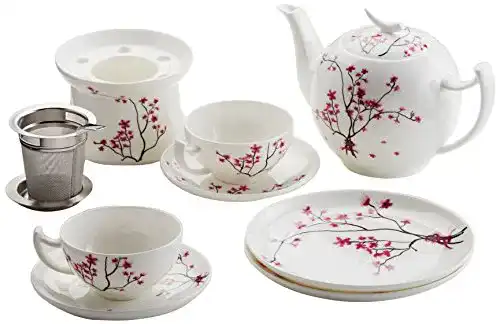Teeservice TeaLogic White Cherry Blossom für zwei Personen
