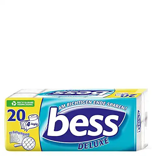 Toilettenpapier 4-lagig Bess Deluxe Riesenpackung mit 20 Rollen