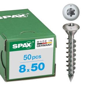 Spax Pfostenschraube 8,0 x 50 mm, 50 Stück für sichere Verbindungen