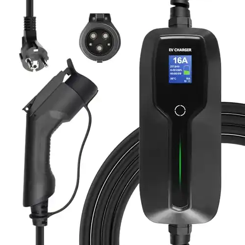 Ladekabel Typ 2 Schuko Morec Typ 1 tragbar für Elektroautos