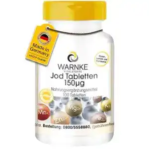 Jodtabletten Warnke Vitalstoffe 150µg Jod – 100 Tabletten