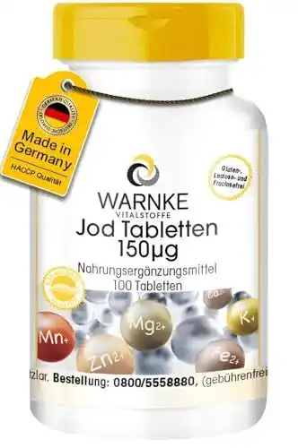 Jodtabletten Warnke Vitalstoffe 150µg Jod – 100 Tabletten