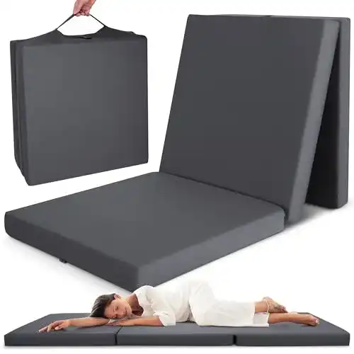 Klappmatratze Beautissu Campix 60×190 cm in Anthrazit