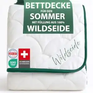 Leichte Bettdecke Welldora Sommerdecke 100×135 mit Wildseide