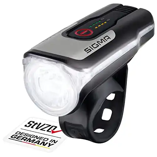 Fahrradlampe Sigma Sport Aura 80 – LED Frontlicht mit Batterie