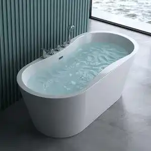 Freistehende Badewanne Doporro Vicenza602 mit Ablaufgarnitur
