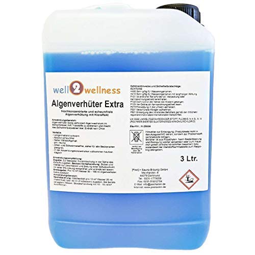 Algenvernichter für Pools von well2wellness, 3 Liter