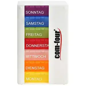Medikamentendosierer com-four 7 Tage für bessere Lesbarkeit