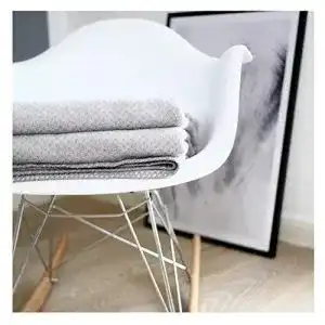 Baumwolldecke RIEMA Bio Baumwolle Emma – graue Kuscheldecke