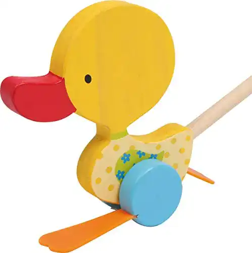 Schiebetier Watschel-Ente aus Holz von Small Foot Lauflernhilfe