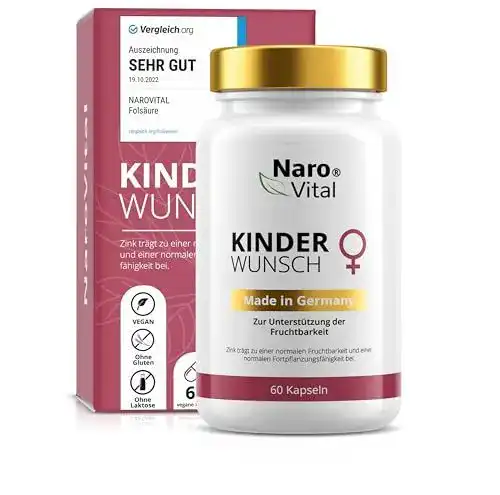 Narovital Kinderwunsch Folsäure 800 µg – Hochdosierte Kapseln für Frauen