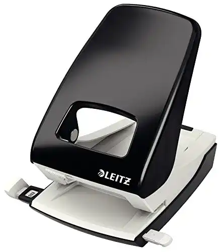 Leitz Starker Bürolocher aus Metall für 40 Blatt mit Anschlagschiene