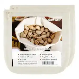Nussmilchbeutel Oksoar zum Sieben, wiederverwendbar (2er-Pack)