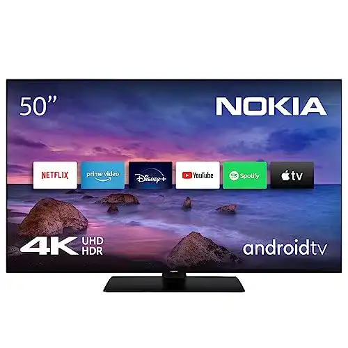 Nokia 50 Zoll 4K UHD Smart Android TV mit Subwoofer und Triple Tuner