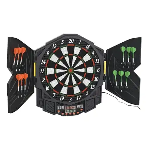 Elektronische Dartscheibe HOMCOM mit 27 Spielen und 8 Spieler-Optionen