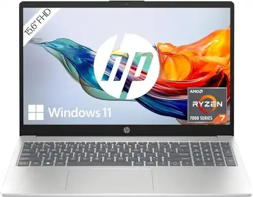 HP Laptop 15 Zoll mit FHD IPS Display und AMD Ryzen 7 Prozessor
