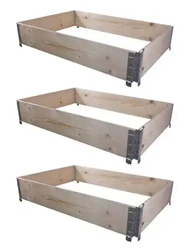 Hochbeet BigDean 3X Palettenrahmen 120x80x20 cm