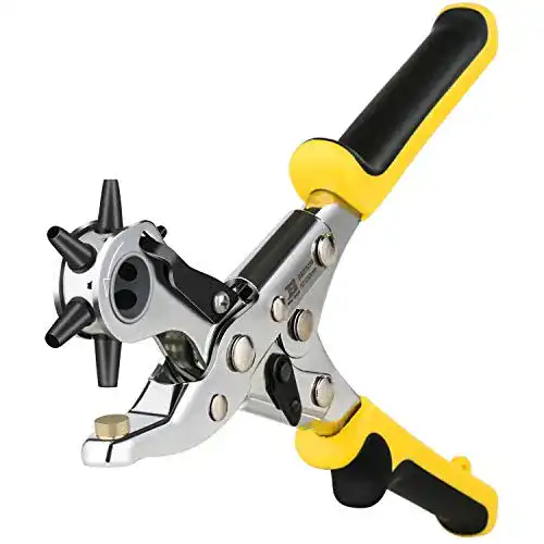 Lochzange Bosi Tools für Leder und Gürtel mit 6 Stanzgrößen